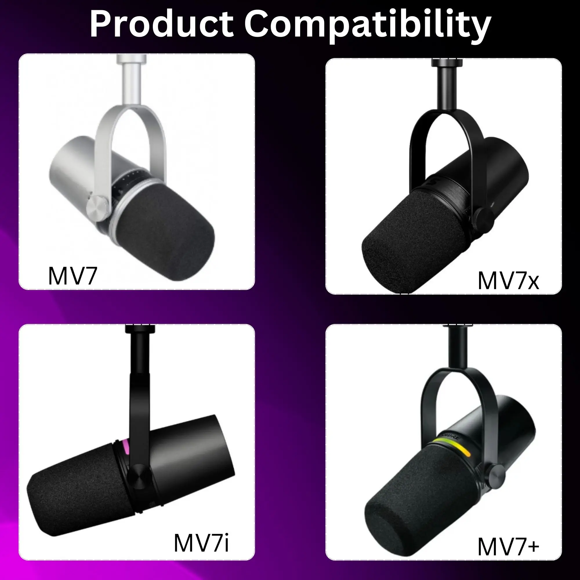 MV7 Foam for Shure MV7, MV7i,  - огляд і ціна Shure Mic Sm7B