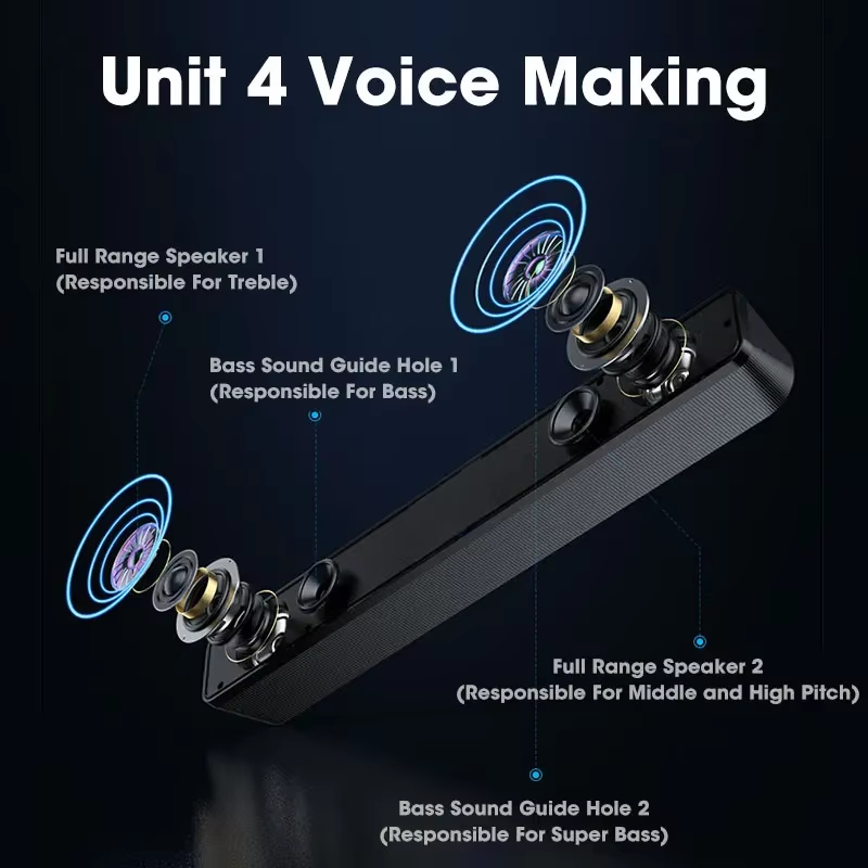 Bluetooth 5.0 4D Surround Soun - огляд і ціна Soundbar Bluetooth Home