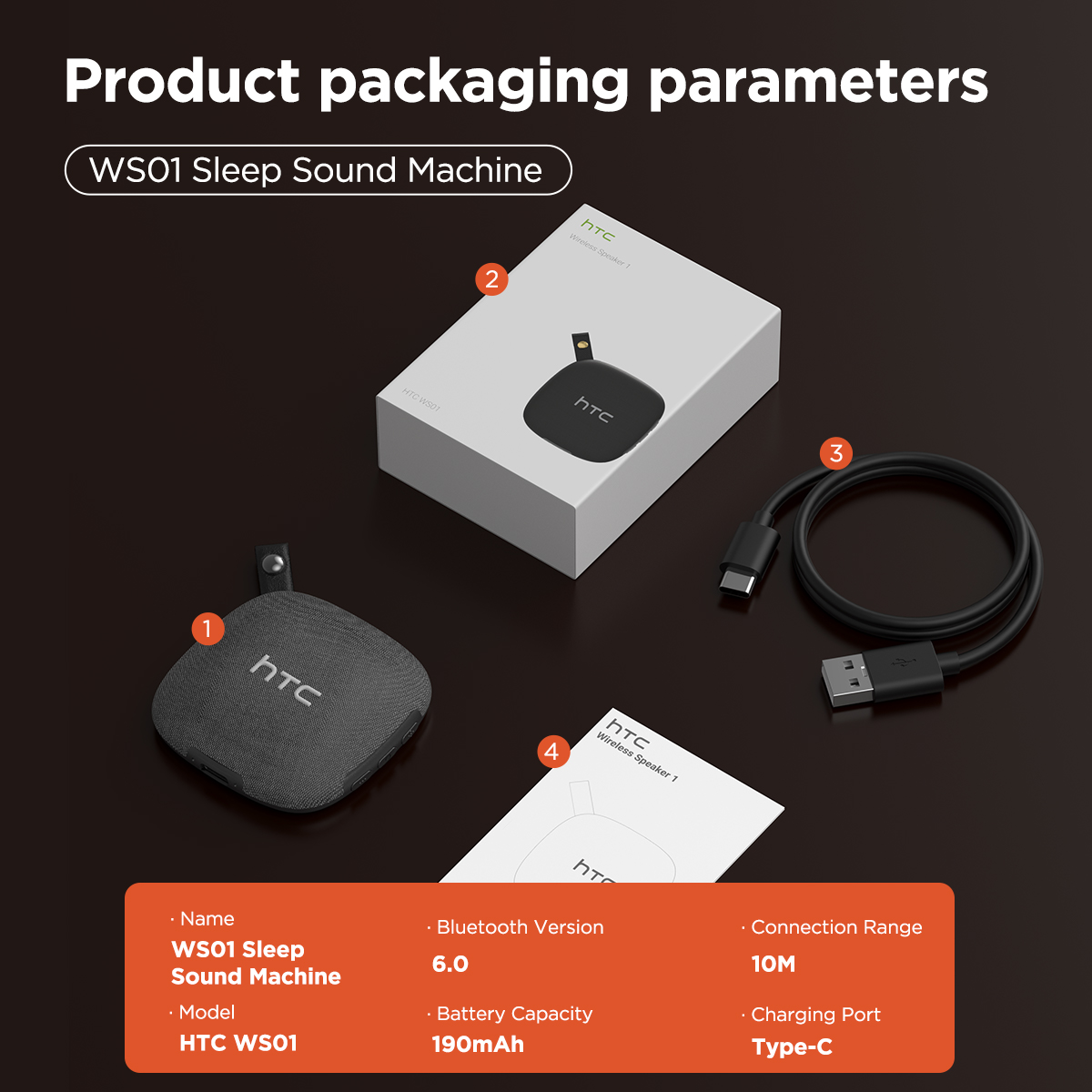 HTC WS01 Speaker Sleeping Aid  - огляд і ціна Soundbar Bluetooth Home